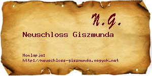 Neuschloss Giszmunda névjegykártya